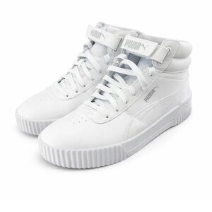 Puma Carina Mid Womens Size 9.5 White Sneakers Casual Shoes Lightly Worn